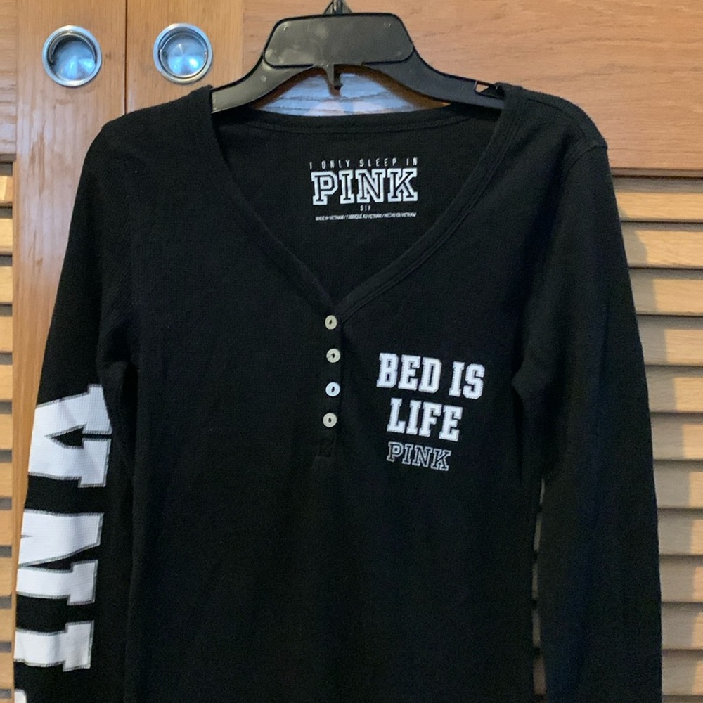 Pink long sleeve sleep shirt
